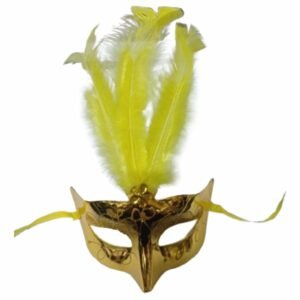 ANTIFAZ DORADO CON PLUMA