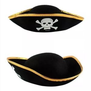 SOMBRERO DE PIRATA NEGRO