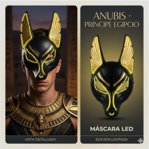 MASCARA LED ANUBIS PRINCIPE EGIPCIO