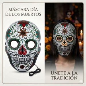 MASCARA LED DIA DE MUERTOS