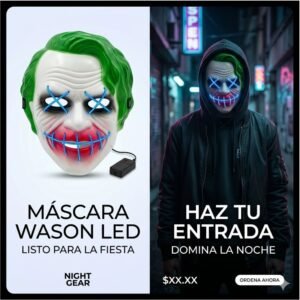 MÁSCARA LED DE JOKER GUASON