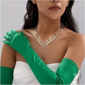 GUANTES LARGOS VERDES