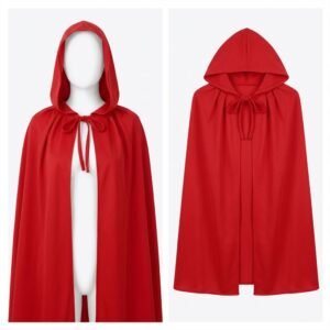 CAPA ROJA CON CAPUCHA 75CM